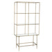 Opbergkast Vakkenkast Goud Glas 40x100 cm-Opbergkasten-J-Line