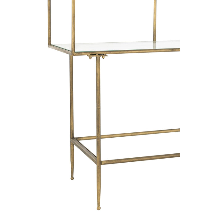 Opbergkast Vakkenkast Goud Glas 40x100 cm-Opbergkasten-J-Line