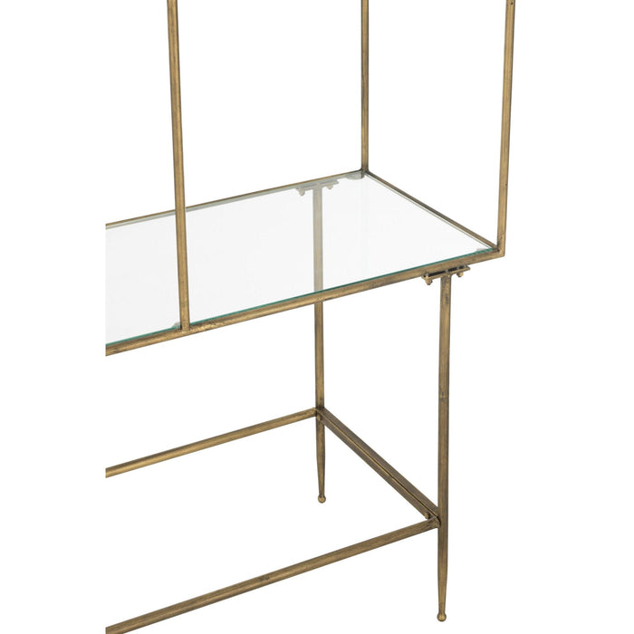 Opbergkast Vakkenkast Goud Glas 40x100 cm-Opbergkasten-J-Line