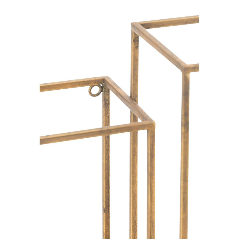 Opbergkast Vakkenkast Goud Ijzer 20x93 cm-Opbergkasten-J-Line