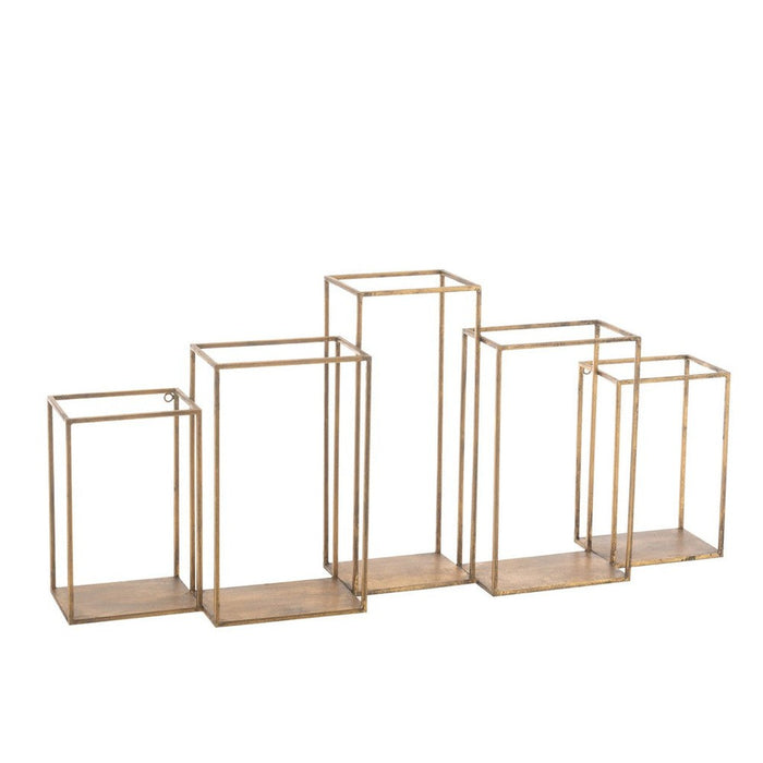 Opbergkast Vakkenkast Goud Ijzer 20x93 cm-Opbergkasten-J-Line