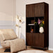 Opbergkast Vakkenkast Madison Bruin 90 cm 90x45x200 cm-Opbergkasten-Starfurn