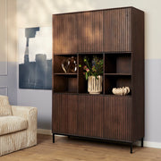 Opbergkast Vakkenkast Madison XL Bruin 135 cm 135x45x200 cm-Opbergkasten-Starfurn