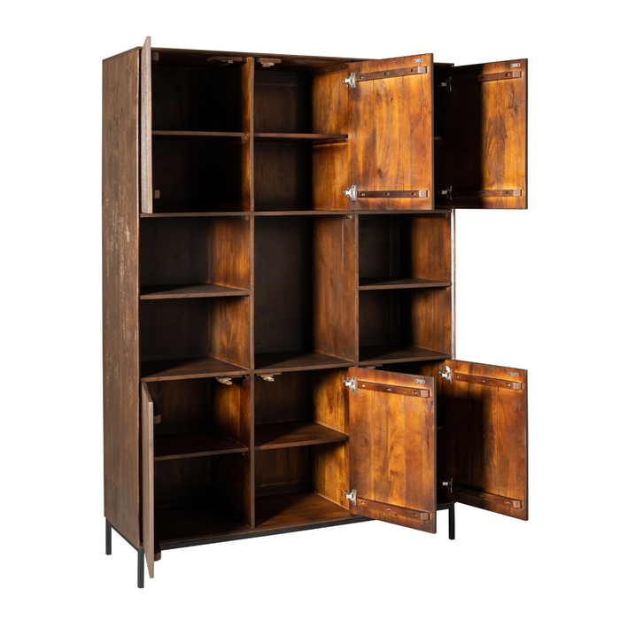 Opbergkast Vakkenkast Madison XL Bruin 135 cm 135x45x200 cm-Opbergkasten-Starfurn