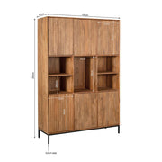 Opbergkast Vakkenkast Madison XL Naturel 135 cm 135x45x200 cm-Opbergkasten-Starfurn