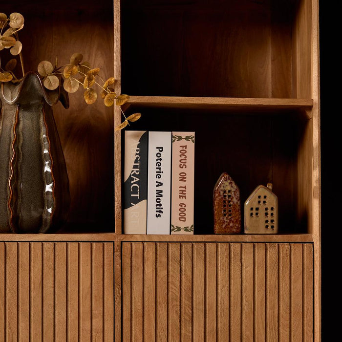 Opbergkast Vakkenkast Madison XL Naturel 135 cm 135x45x200 cm-Opbergkasten-Starfurn