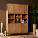 Opbergkast Vakkenkast Madison XL Naturel 135 cm 135x45x200 cm-Opbergkasten-Starfurn