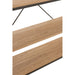 Opbergkast Vakkenkast Naturel Ash hout 34x141 cm-Opbergkasten-J-Line