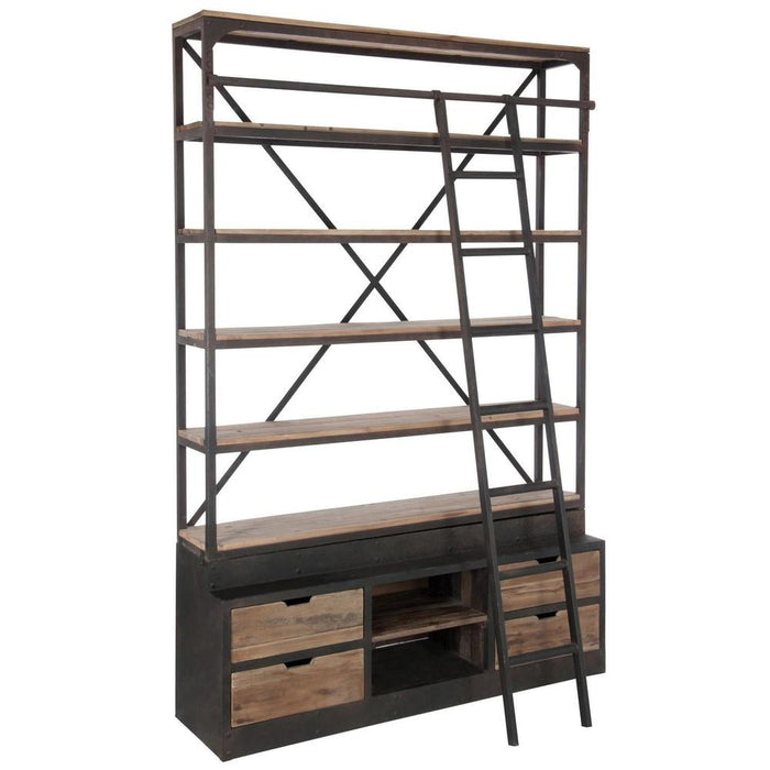 Opbergkast Vakkenkast Naturel Ijzer 45x160 cm-Opbergkasten-J-Line