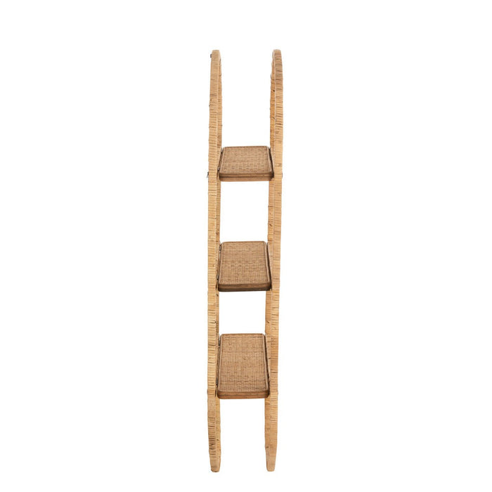 Opbergkast Vakkenkast Naturel Metaal Ovaal 20x56 cm-Opbergkasten-J-Line