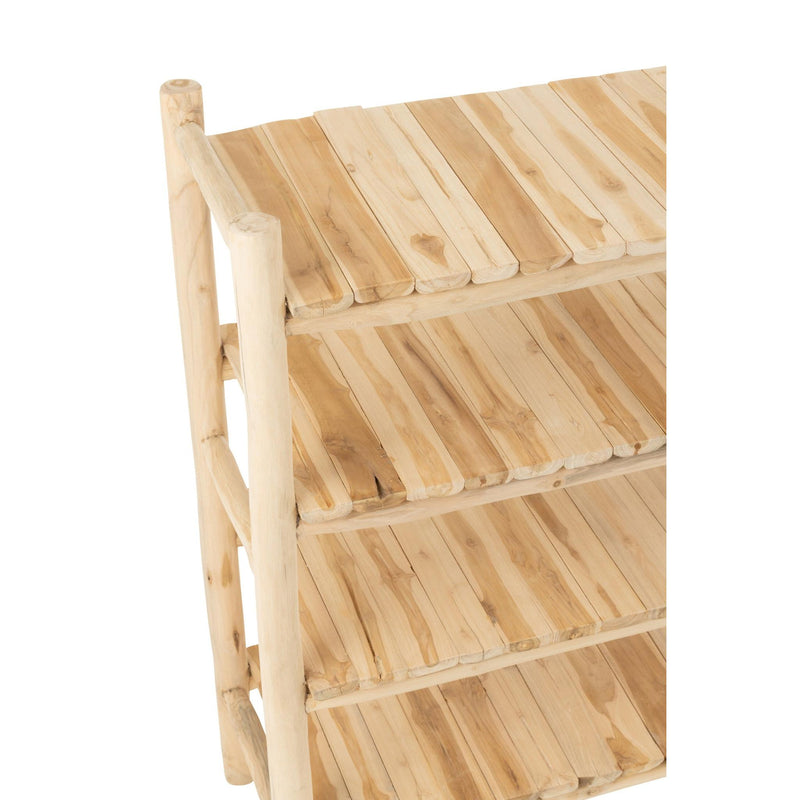 Opbergkast Vakkenkast Naturel Teakhout 40x140 cm-Opbergkasten-J-Line