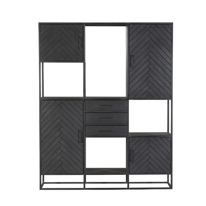 Opbergkast Vakkenkast New York Supreme XXL 160x45x200 cm-Opbergkasten-Starfurn