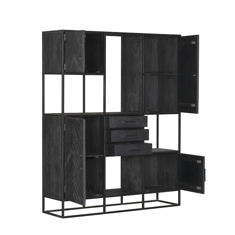 Opbergkast Vakkenkast New York Supreme XXL 160x45x200 cm-Opbergkasten-Starfurn
