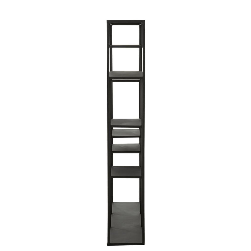 Opbergkast Vakkenkast Zwart Ijzer 25x110 cm-Opbergkasten-J-Line