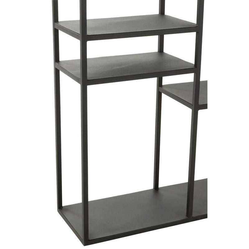 Opbergkast Vakkenkast Zwart Ijzer 25x110 cm-Opbergkasten-J-Line
