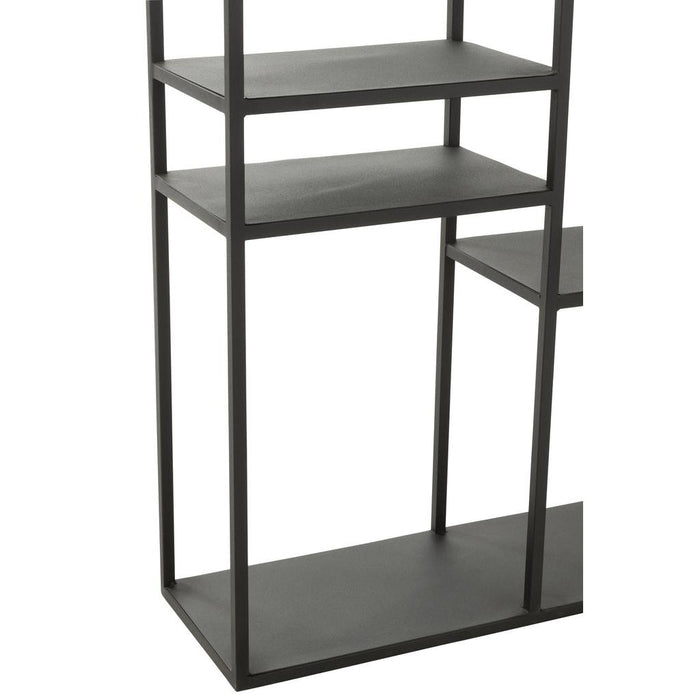 Opbergkast Vakkenkast Zwart Ijzer 25x110 cm-Opbergkasten-J-Line