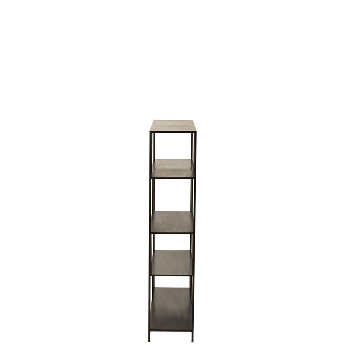 Opbergkast Vakkenkast Zwart Metaal 26x85 cm-Opbergkasten-J-Line