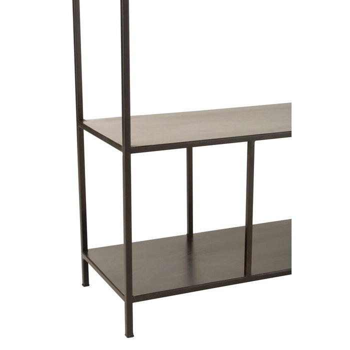 Opbergkast Vakkenkast Zwart Metaal 26x85 cm-Opbergkasten-J-Line