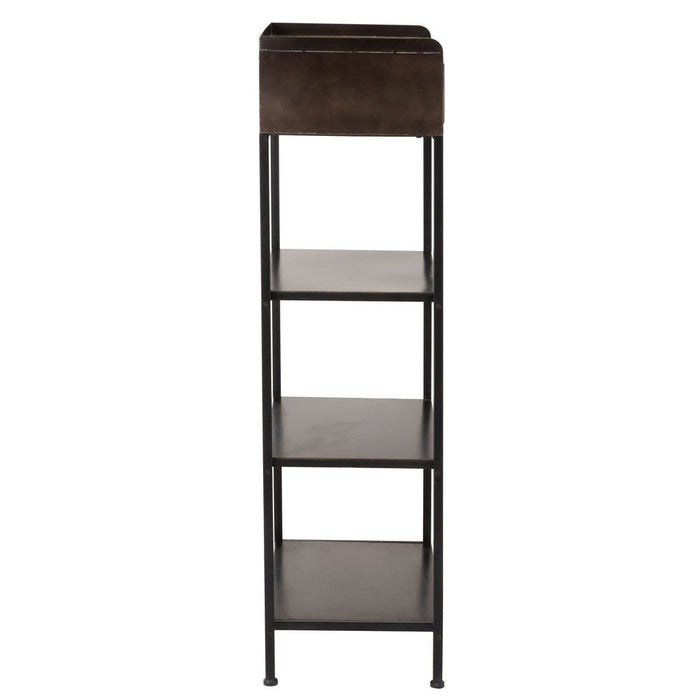 Opbergkast Vakkenkast Zwart Metaal 38x54 cm-Opbergkasten-J-Line