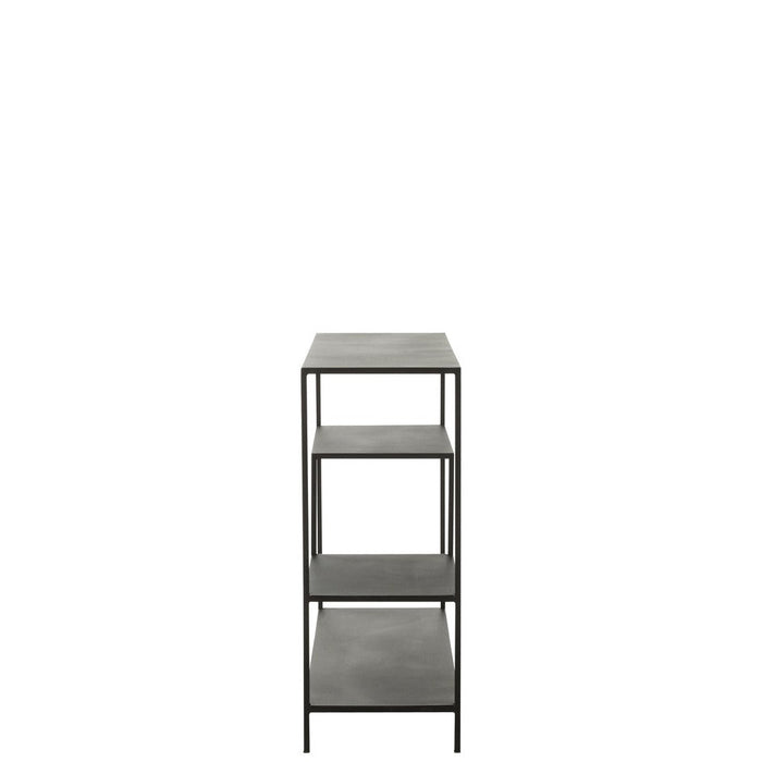 Opbergkast Vakkenkast Zwart Metaal 39x101 cm-Opbergkasten-J-Line