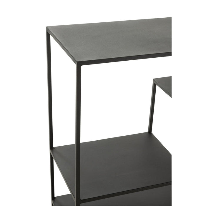 Opbergkast Vakkenkast Zwart Metaal 39x101 cm-Opbergkasten-J-Line