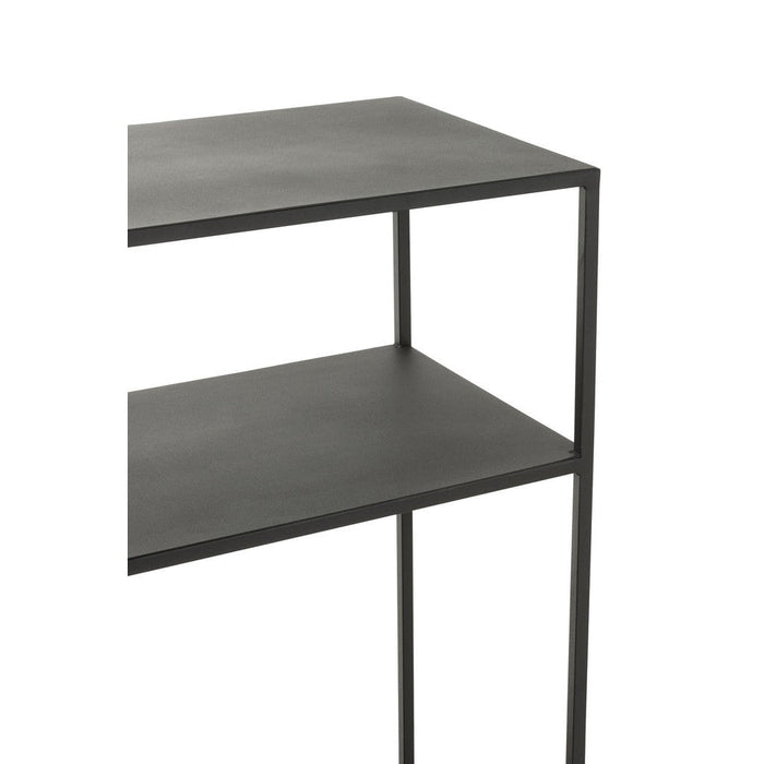 Opbergkast Vakkenkast Zwart Metaal 39x101 cm-Opbergkasten-J-Line
