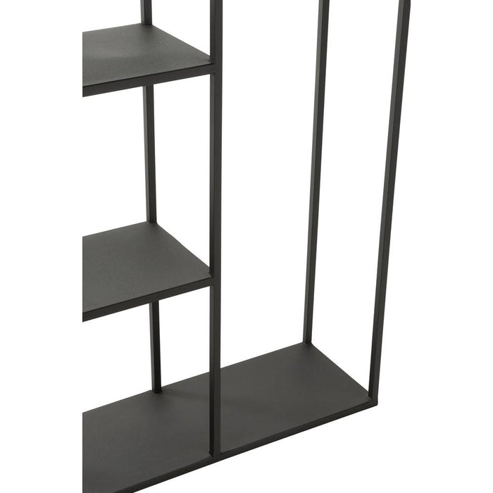 Opbergkast Vakkenkast Zwart ijzer 25x110 cm-Opbergkasten-J-Line
