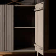 Opbergkast Wandkast Solana 115 cm Taupe 115x45x180 cm-Opbergkasten-Starfurn