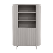 Opbergkast Wandkast Solana 115 cm Taupe 115x45x180 cm-Opbergkasten-Starfurn