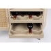 Opbergkast Wijnkast Amaya Low MDF, Metaal Beige 38x90 cm-Wijnkasten-Creating Home