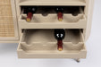 Opbergkast Wijnkast Amaya Low MDF, Metaal Beige 38x90 cm-Opbergkasten-Creating Home