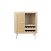 Opbergkast Wijnkast Amaya Low MDF, Metaal Beige 38x90 cm-Opbergkasten-Creating Home