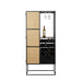 Opbergkast Wijnkast Guuji High MDF Zwart 80x38 cm-Wijnkasten-Creating Home