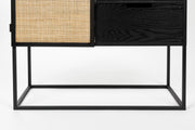 Opbergkast Wijnkast Guuji High MDF Zwart 80x38 cm-Wijnkasten-Creating Home