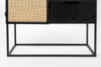 Opbergkast Wijnkast Guuji High MDF Zwart 80x38 cm-Wijnkasten-Creating Home