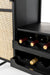 Opbergkast Wijnkast Guuji Low MDF Zwart 80x38 cm-Opbergkasten-Creating Home
