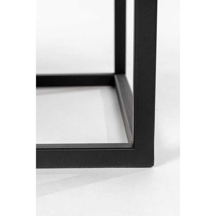 Opbergkast Wijnkast Guuji Low MDF Zwart 80x38 cm-Opbergkasten-Creating Home
