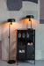 Opbergkast Wijnkast Rob Pine hout, Metaal Zwart 52x35 cm-Wijnkasten-Creating Home