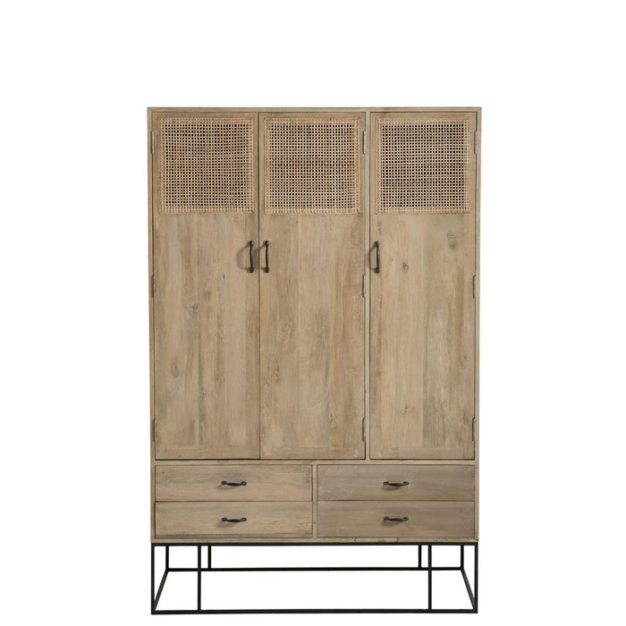 Opbergkast Zwart Ijzer 45x115 cm-Opbergkasten-J-Line