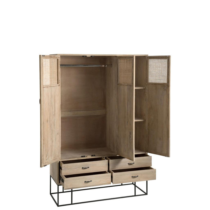 Opbergkast Zwart Ijzer 45x115 cm-Opbergkasten-J-Line