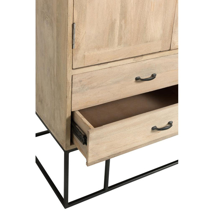Opbergkast Zwart Ijzer 45x115 cm-Opbergkasten-J-Line