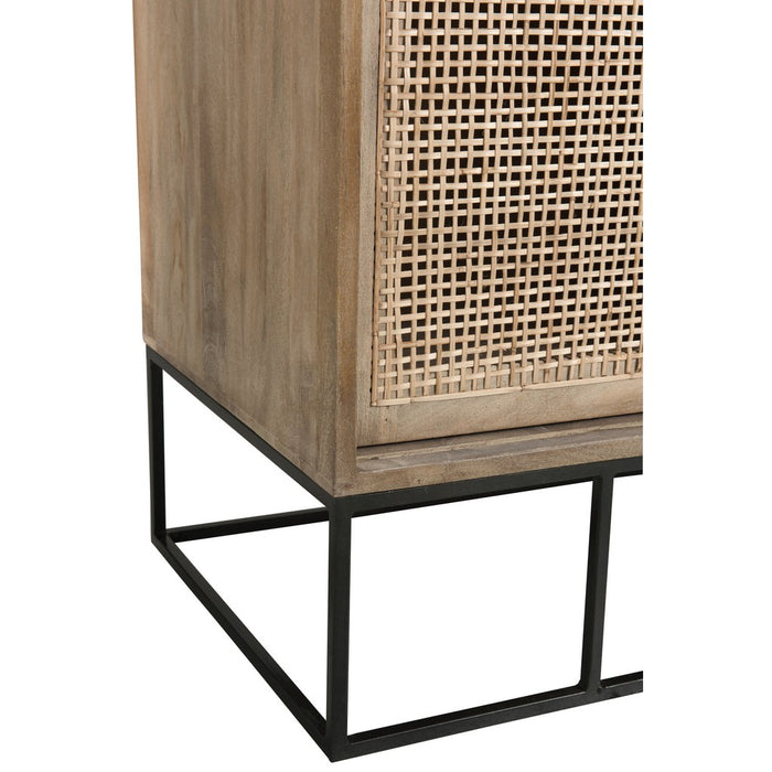 Opbergkast Zwart Mdf 45x160 cm-Opbergkasten-J-Line