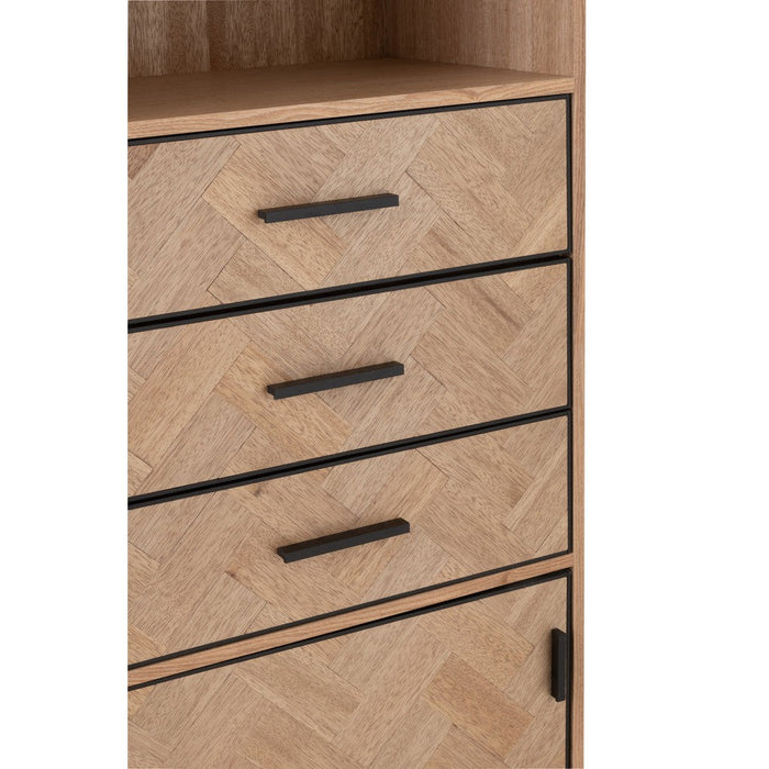 Opbergkast Zwart Metaal 38x62 cm-Opbergkasten-J-Line