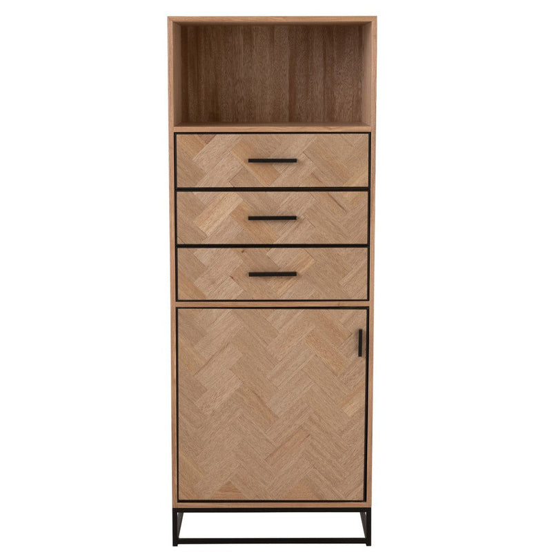 Opbergkast Zwart Metaal 38x62 cm-Opbergkasten-J-Line