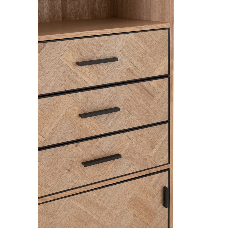 Opbergkast Zwart Metaal 38x62 cm-Opbergkasten-J-Line