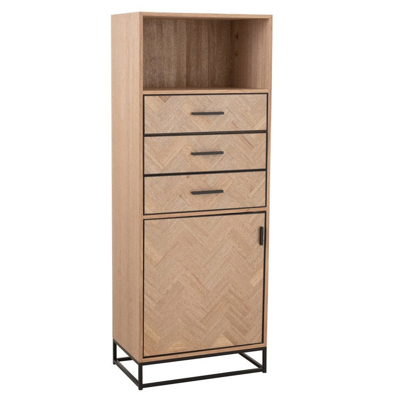 Opbergkast Zwart Metaal 38x62 cm-Opbergkasten-J-Line
