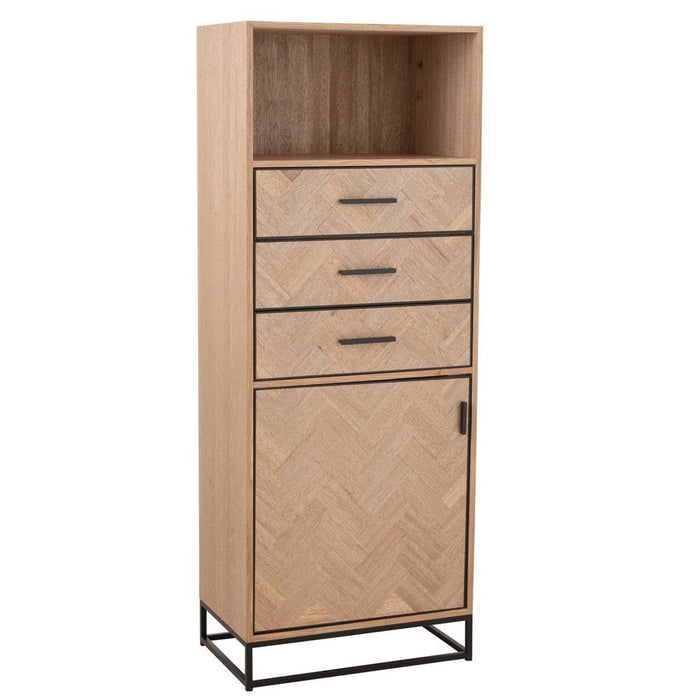 Opbergkast Zwart Metaal 38x62 cm-Opbergkasten-J-Line