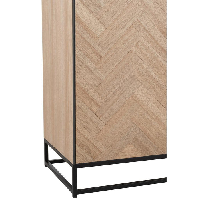 Opbergkast Zwart Metaal 42x95 cm-Opbergkasten-J-Line