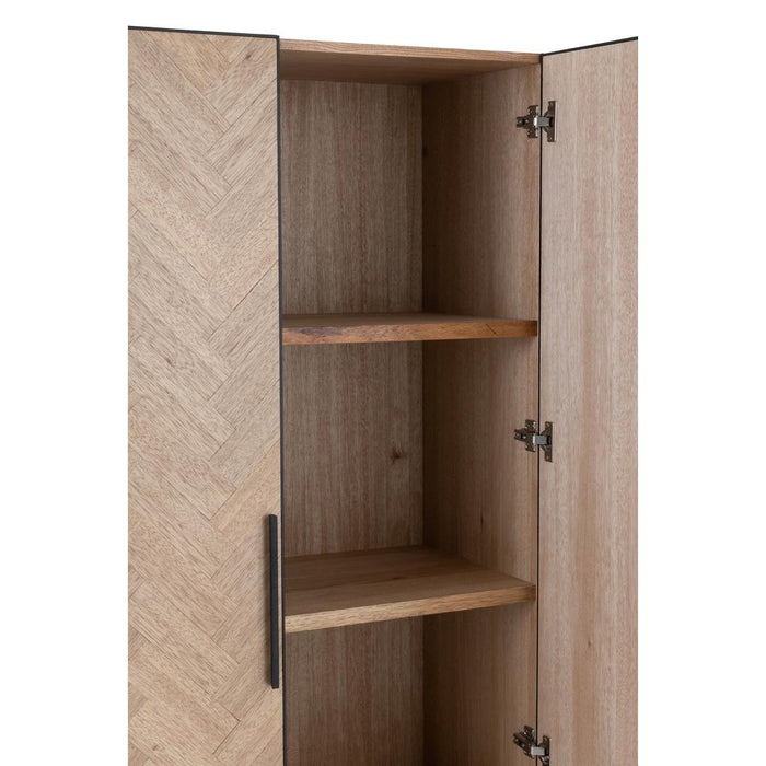 Opbergkast Zwart Metaal 42x95 cm-Opbergkasten-J-Line