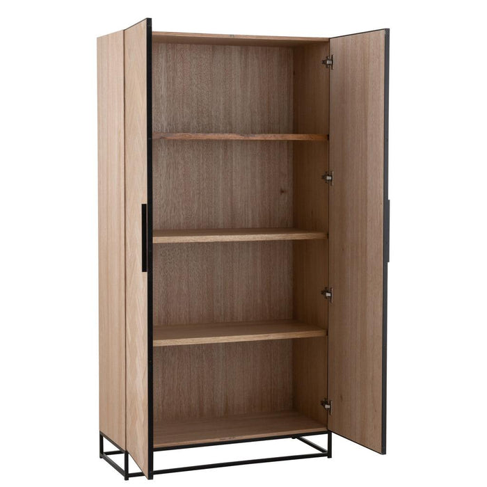 Opbergkast Zwart Metaal 42x95 cm-Opbergkasten-J-Line